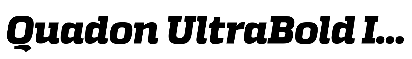 Quadon UltraBold Italic